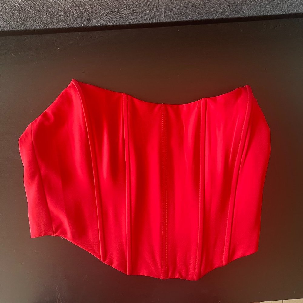 White Fox Boutique corset / bustier top in red